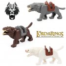 3Pcs Warg Wolf (Attack Of the Wargs) The Hobbit Lord of the Rings Minifigures Toy