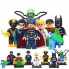 8Pcs DC Nightwing Batman Robin Harley Quinn Jor-El Black Vulcan Minifigures
