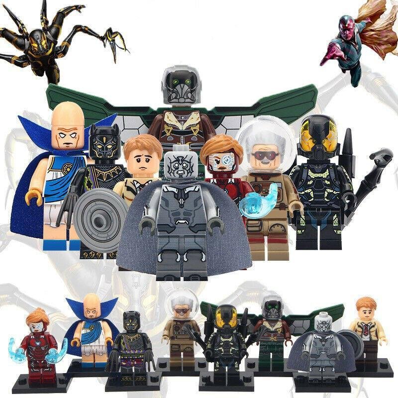 8Pcs Marvel Death Vision Observer T'Chaka Vulture Yellowjacket Minifigures Toys