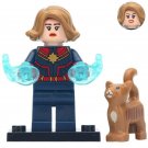 Captain Marvel with Cat (Movies 2019) Figure For Custom Minifigures Toys