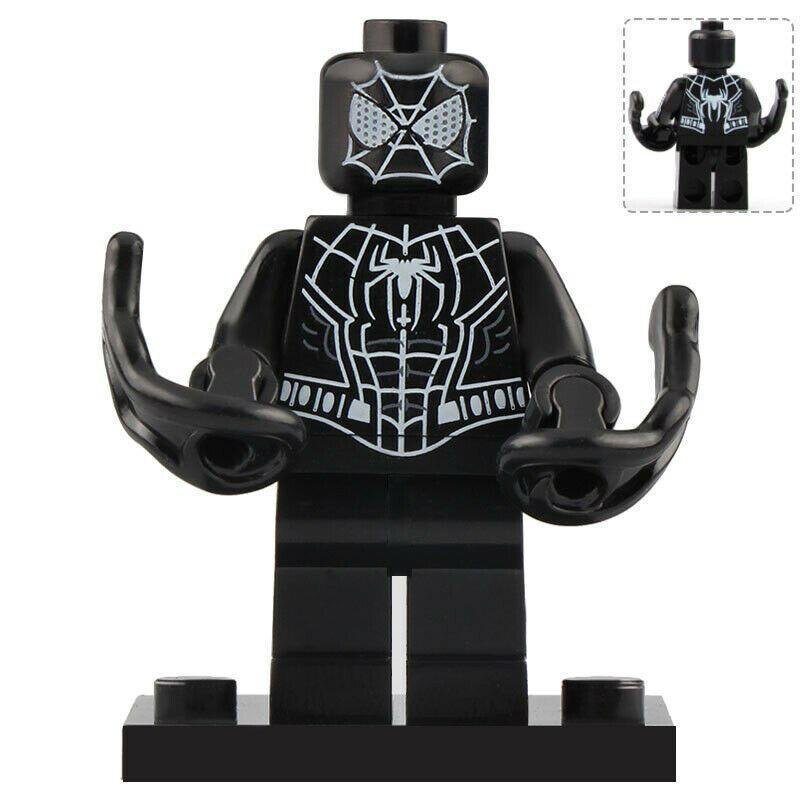 Black Spiderman (Venom suit) Marvel Universe Figures for Custom Minifigures