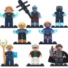 8pcs Avengers Captain Marvel Nova Iron Man Pepper Thor Korg Stan Lee Minifigures