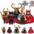 5pcs Lady Thor & Lady Loki Heimdall Scarlet Witch Lady Knight Marvel Minifigures