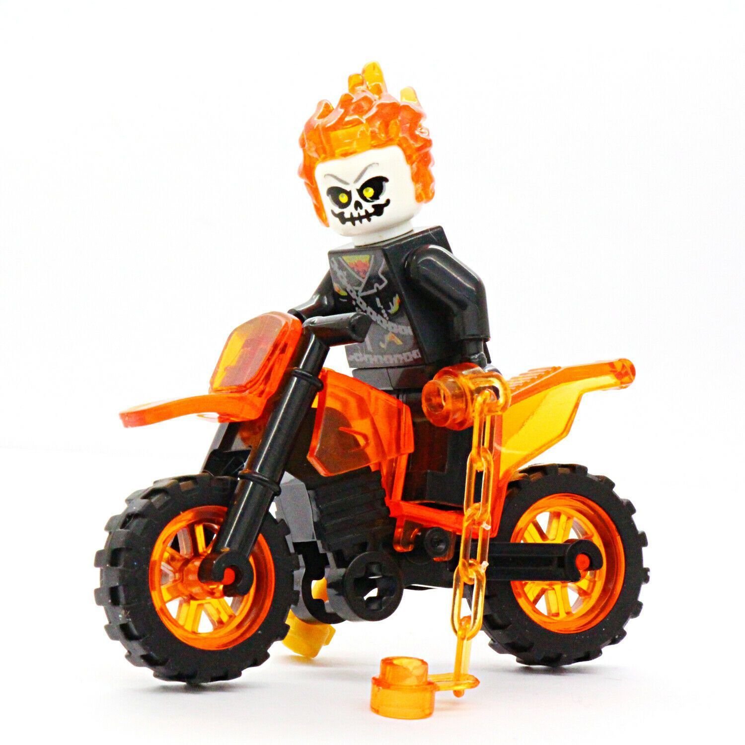 Ghost Rider & Bike (Bundle Pack) Marvel Comics Superhero Minifigures Gift