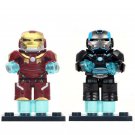 Iron man Original Armoured & Blue Armoured Marvel Super Heroes Minifigures