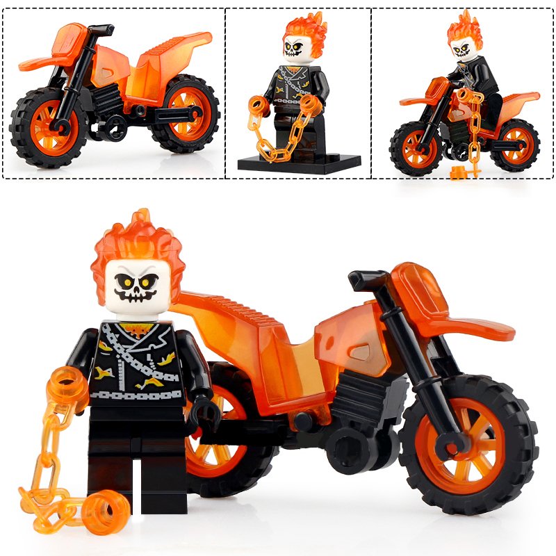 Ghost Rider (Johnny Blaze) Marvel Super Heroes Minifigures Block Toys