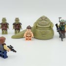 6pcs Star Wars Jabba Han Solo Slave Leia Boba Fett Gamorrean Guard Minifigures