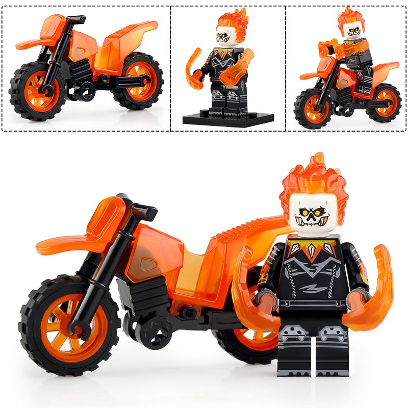 T'Challa (Warp World) Ghost Panther Ghost Rider Marvel Minifigures Block Toys