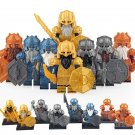 8pcs The Hobbit Erebor Dwarves Warriors Armoured Dwarf Royal Guard Minifigures