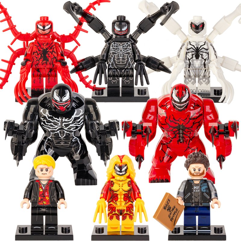 8pcs Venom Let There Be Carnage Cletus Kasady Eddie Brock Anti-Venom Minifigures