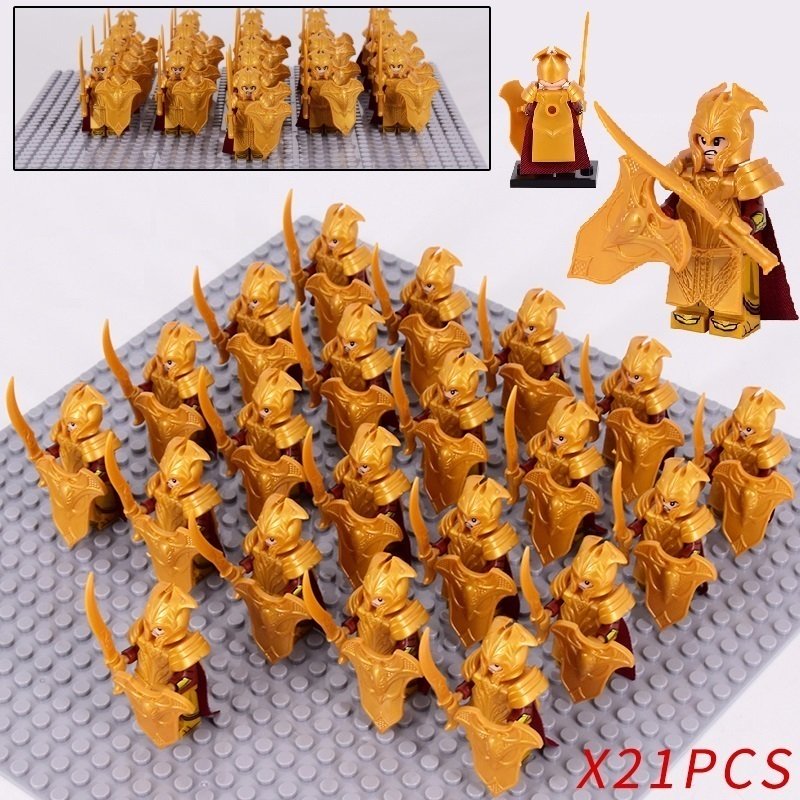 21pcs The Hobbit The Silvan Elves Army The Mirkwood Elf Soldiers Minifigures Toy