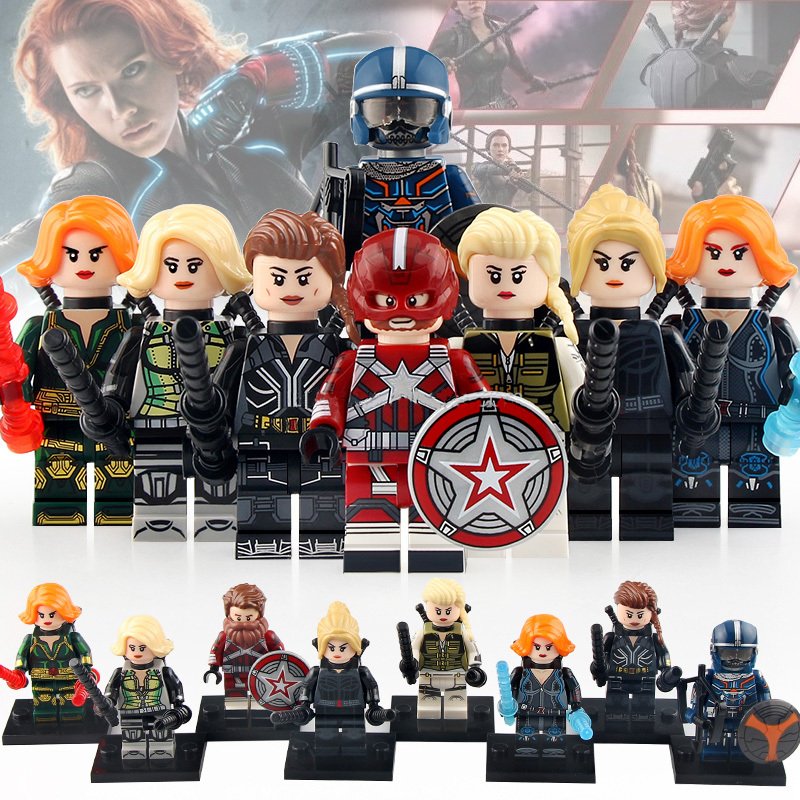 8pcs Black Widow Taskmaster Yelena Melina Iron Maiden Red Guardian Minifigures