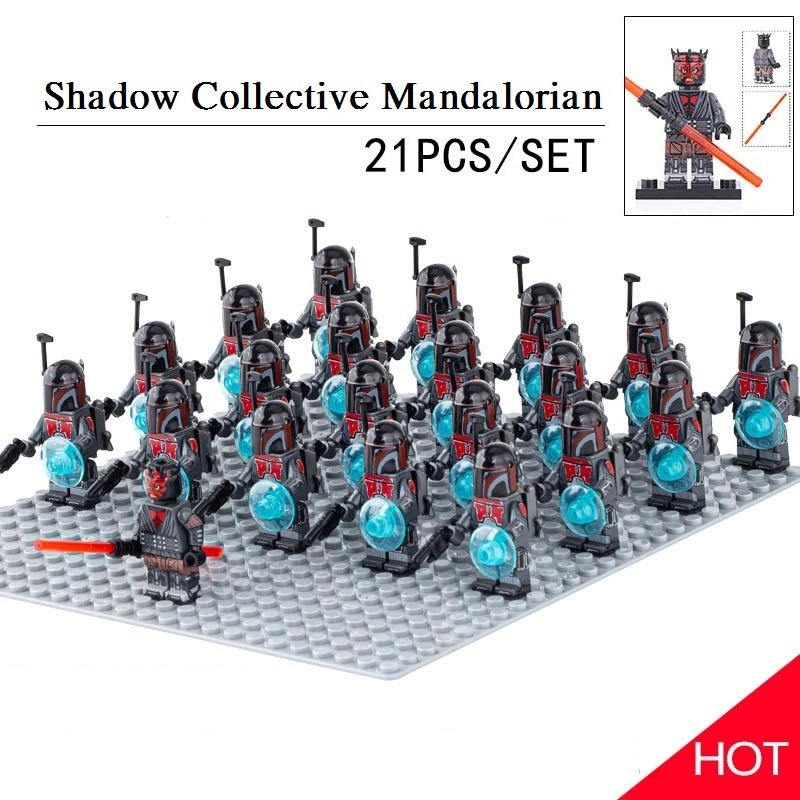 21pcs Star Wars Mandalorian Shadow Collective and Darth Maul Custom Minifigures