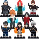 8pcs Naruto Series Kakashi Obito Rin Kushina Uzumaki Choji Kurenai Minifigures