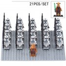 21pcs Star Wars Ithorian Jedi Master and Kamino security Troopers Minifigures