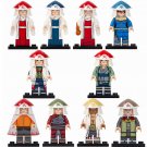10pcs Collections Kage Naruto Hokage Raikage Terumi Mei Onoki Gaara Minifigures