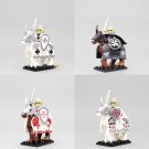 8pcs Knights on Horseback Teutonic Knights Templar Hospitaller Minifigures Toys