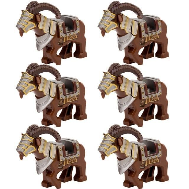 6pcs Battle Ram War Sheep - The Hobbit The Battle of the Five Armies Minifigures