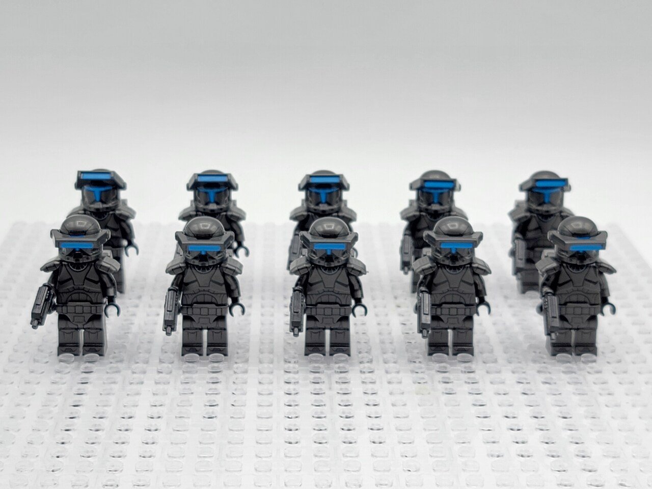 10pcs Star Wars Republic Clone Commandos Night Ops Custom Minifigures