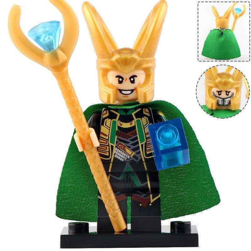 Loki (with Space Stone) Marvel Avengers Endgame Custom Minifigure Toys New