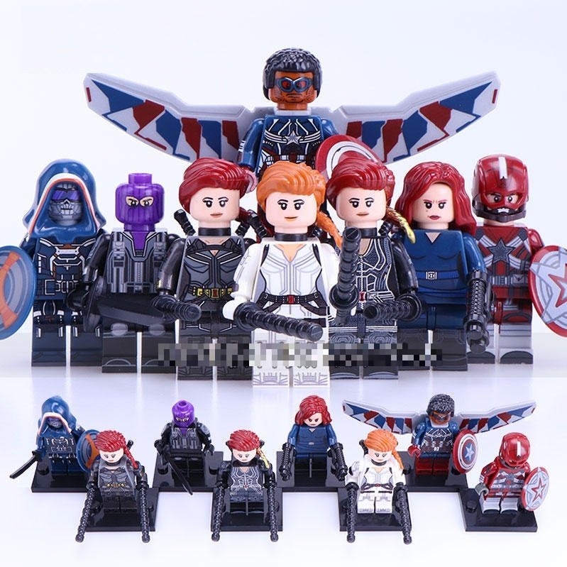 8pcs Marvel Black Widow Taskmaster Red Guardian Falcon Baron Zemo Minifigures