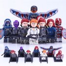 8pcs Marvel Black Widow Taskmaster Red Guardian Falcon Baron Zemo Minifigures