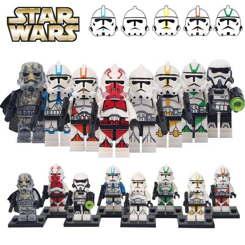 8pcs/set Star Wars Imperial Patrol Stormtrooper Clone Trooper Minifigures