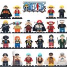 22pcs/set One Piece Minifigures Luffy Garp Sabo Franky Zoro Shanks Custom