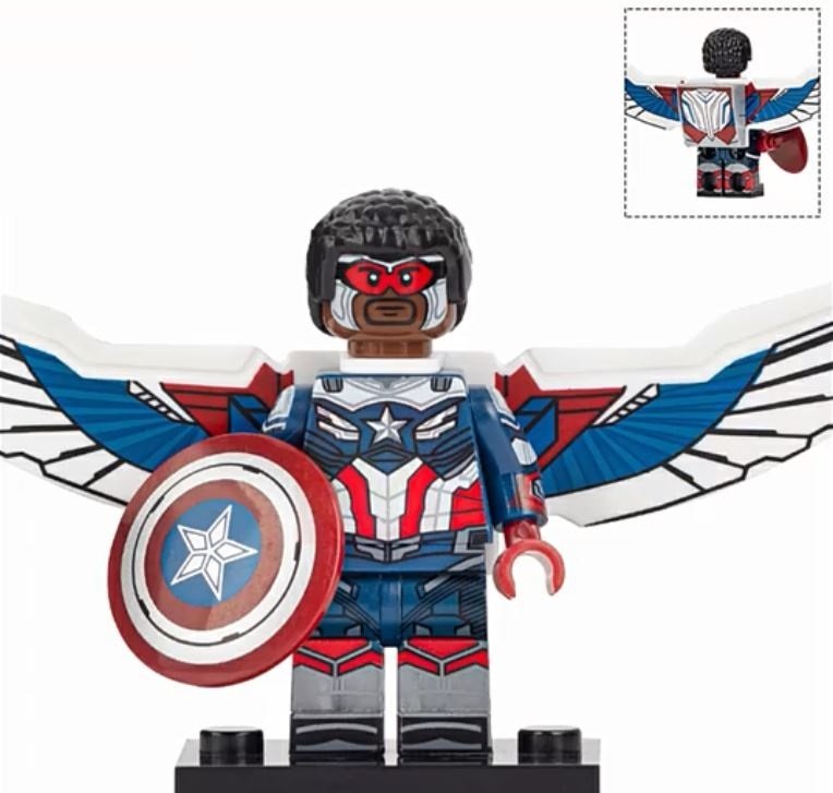 Captain America/Sam Wilson - The Falcon and the Winter Soldier Minifigures Block