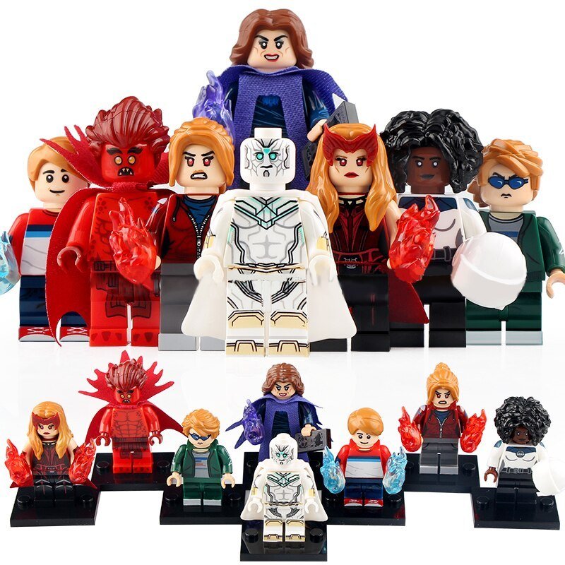 8pcs Marvel WandaVision Scarlet Witch White Vision Agatha Mephisto Minifigures