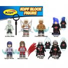 8pcs Naruto Uchiha Obito Killer Bee Raikage Konan Choji Hidan Kakuzu Minifigures