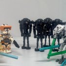 7pcs Star Wars Commander Cody Obi-Wan Vs Grievous Battle Droid Minifigures Toys