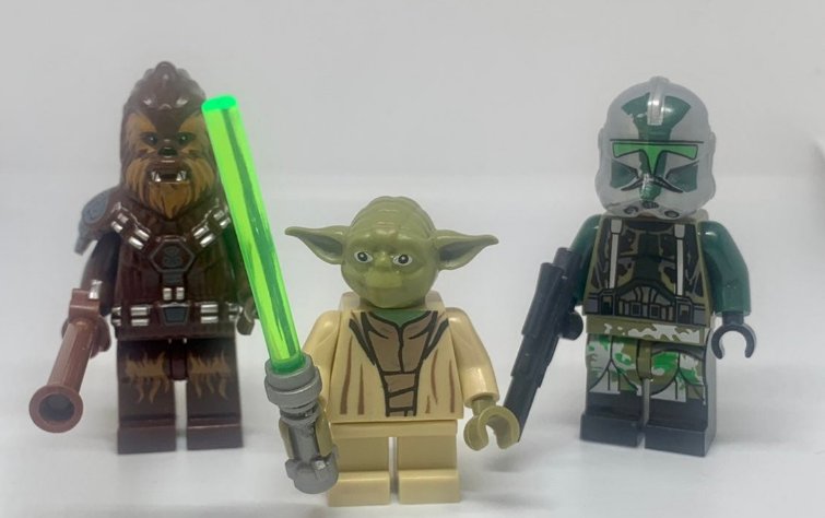 3pcs/set Star Wars Yoda Tarfful and Commander Gree Custom Minifigures Toys