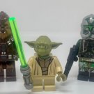 3pcs/set Star Wars Yoda Tarfful and Commander Gree Custom Minifigures Toys