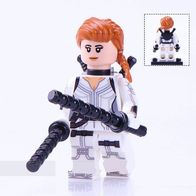 Black Widow Natasha (White Suit) Marvel Super Heroes Minifigures Block Toys