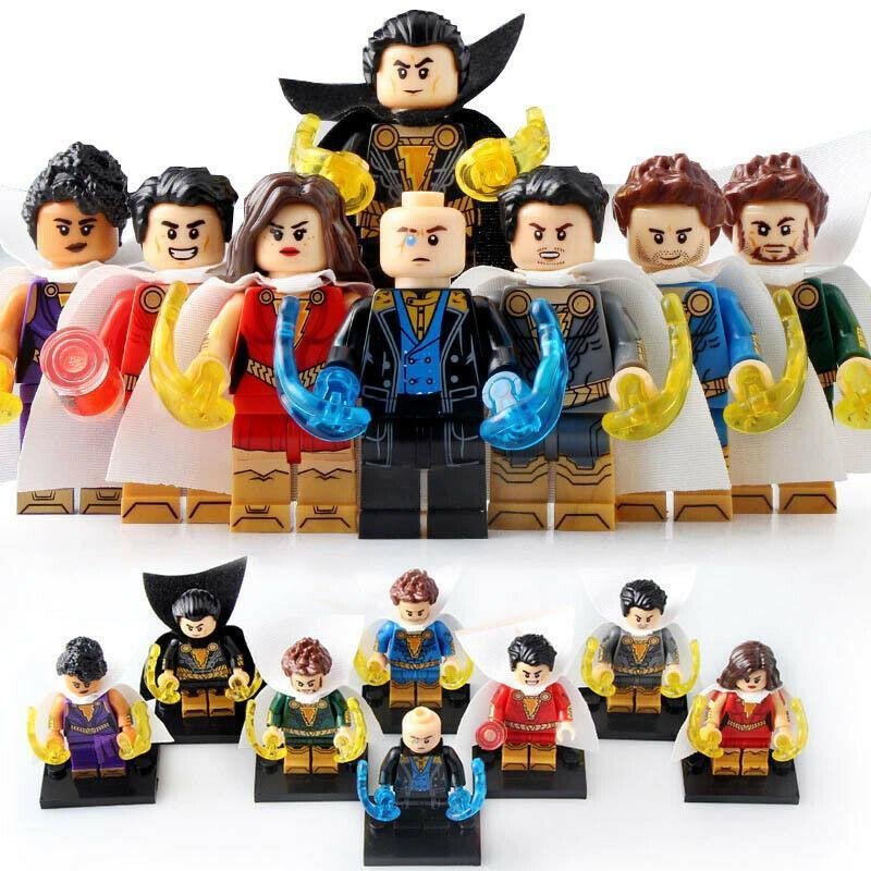 8pcs/set DC Shazam - Black Adam Dr Sivana Pedro Pena Freddy Mary Minifigure