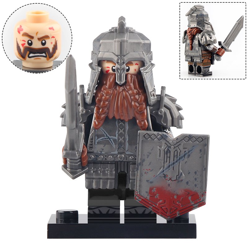 Dwarf Commander (Battle Damage) The Hobbit The Battle of Five Armies Minifigures
