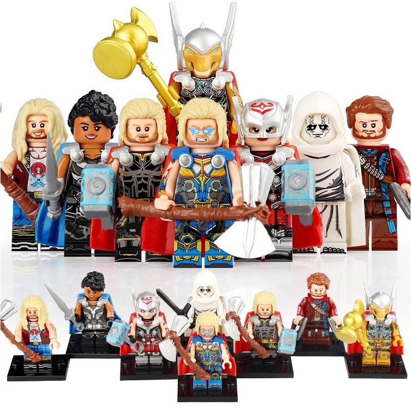 8pcs Marvel Thor Beta Ray Bill Jane Foster Valkyrie Gorr Star-Lord Minifigures