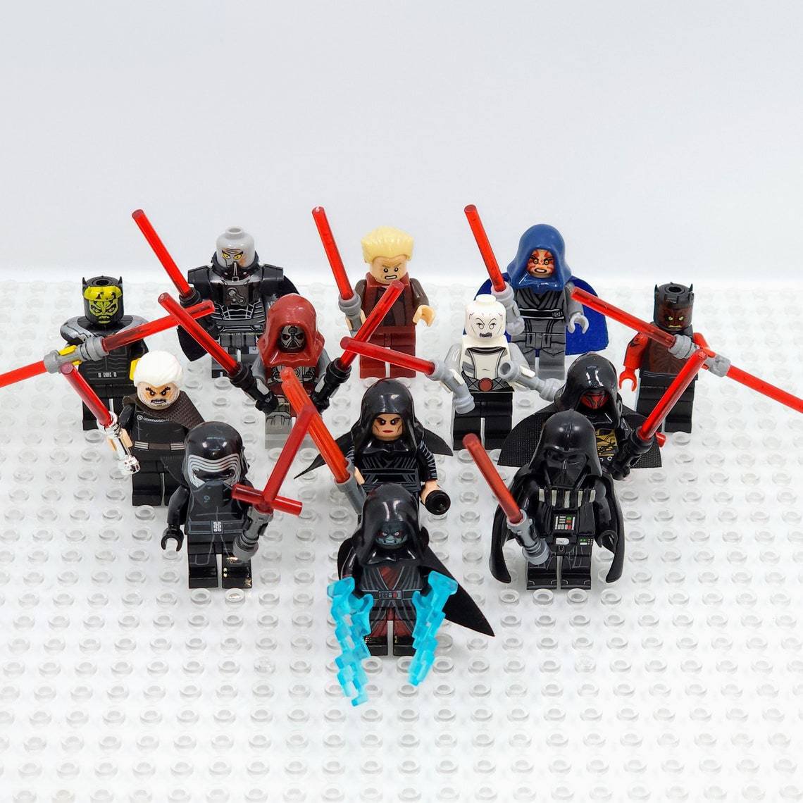 13pcs Star Wars Sith Lord Palpatine Darth Vader Revan Malgus Maul Minifigures
