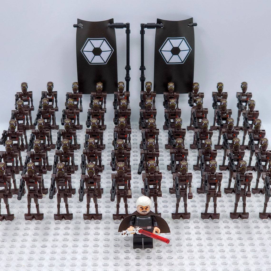 51pcs Count Dooku and Commando Droid Army Star Wars Minifigures Toys
