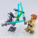 2pcs Obi-Wan Kenobi Vs General Grievous Star Wars Minifigures Toys