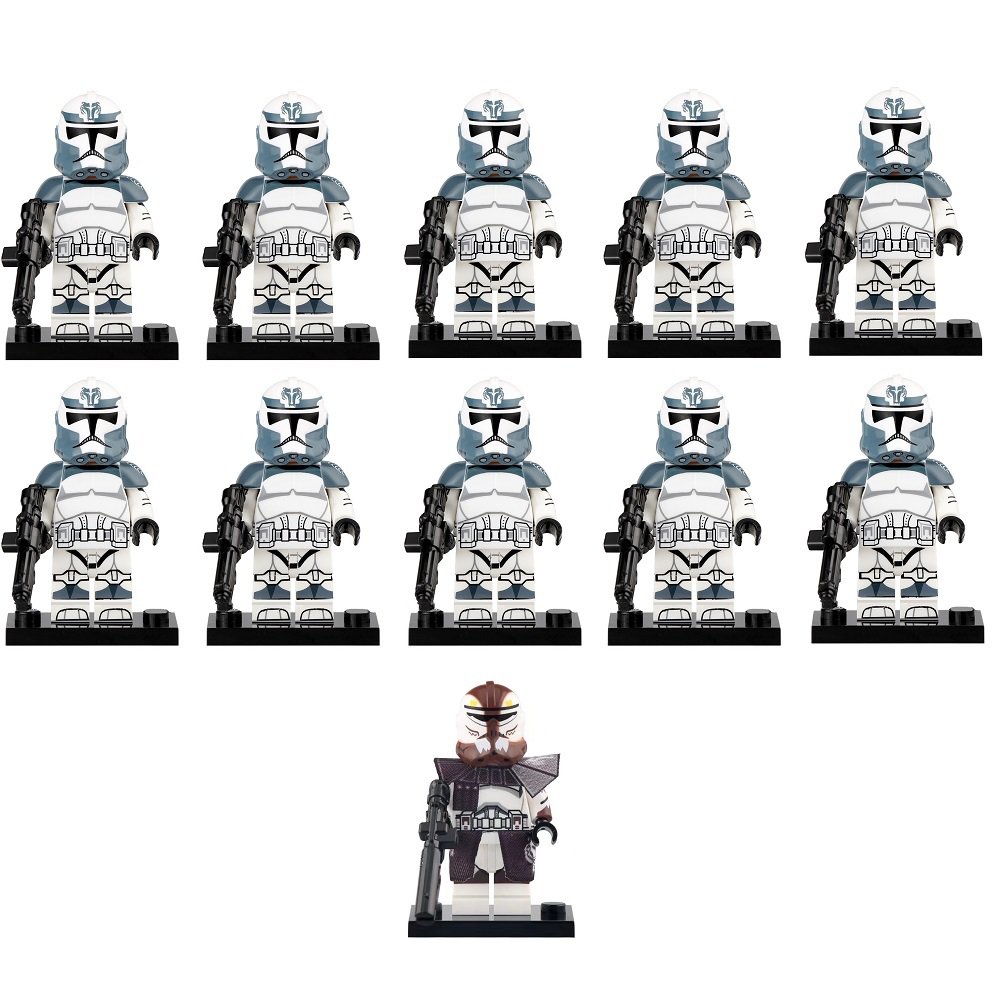 11Pcs Star Wars Commander Wolffe 104th Battalion Wolfpack troopers Minifigures
