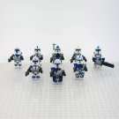 8pcs 501st Battalion Star Wars Hardcase Rex Jesse Fives Echo Tup Minifigures