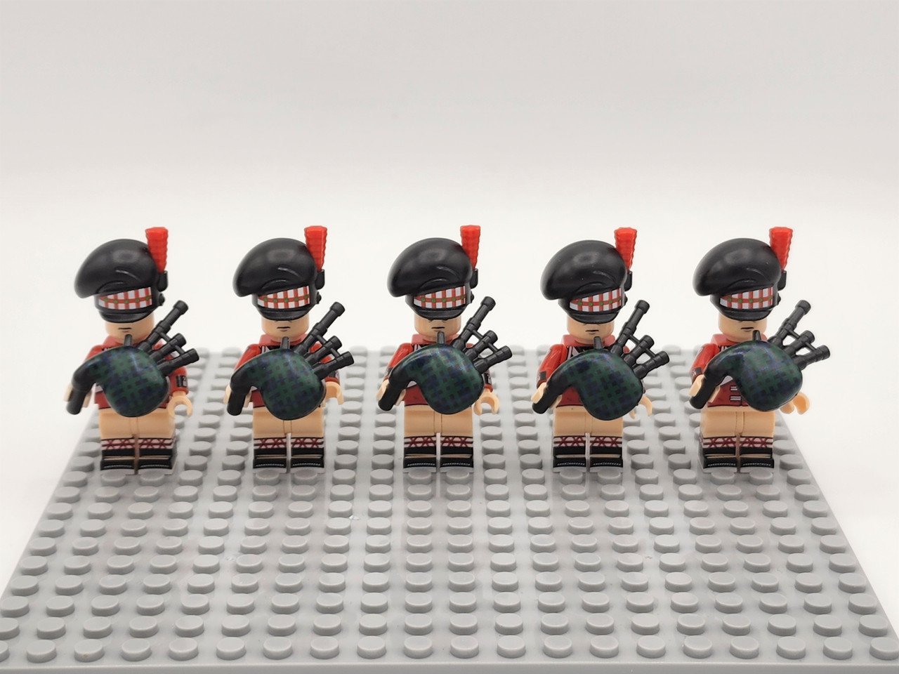 5Pcs Scottish British Highlander Bagpiper The Napoleonic Wars Minifigures