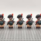 5Pcs Scottish British Highlander Bagpiper The Napoleonic Wars Minifigures