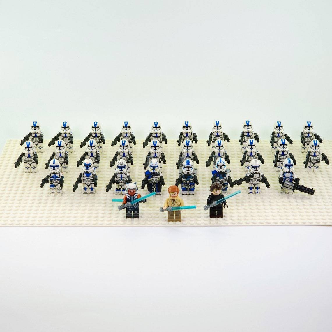 31pcs Star Wars 501st Legion Obi-Wan Anakin Ahsoka Captain Rex Fives Minifigures