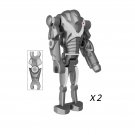 2pcs Super Battle Droid Commander (with Cannon Arm) Star Wars Minifigures