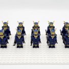 10pcs Japanese Samurai (Blue Armor) Archers Warriors Minifigures