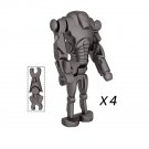 4pcs Gray Super Battle Droid (with Cannon Arm) Star Wars Minifigures Toys