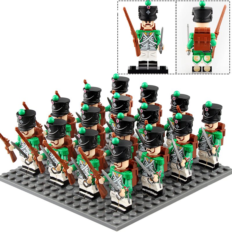 16pcs Napoleonic Wars Army the Italian Light Infantry Army Soldiers Minifigures